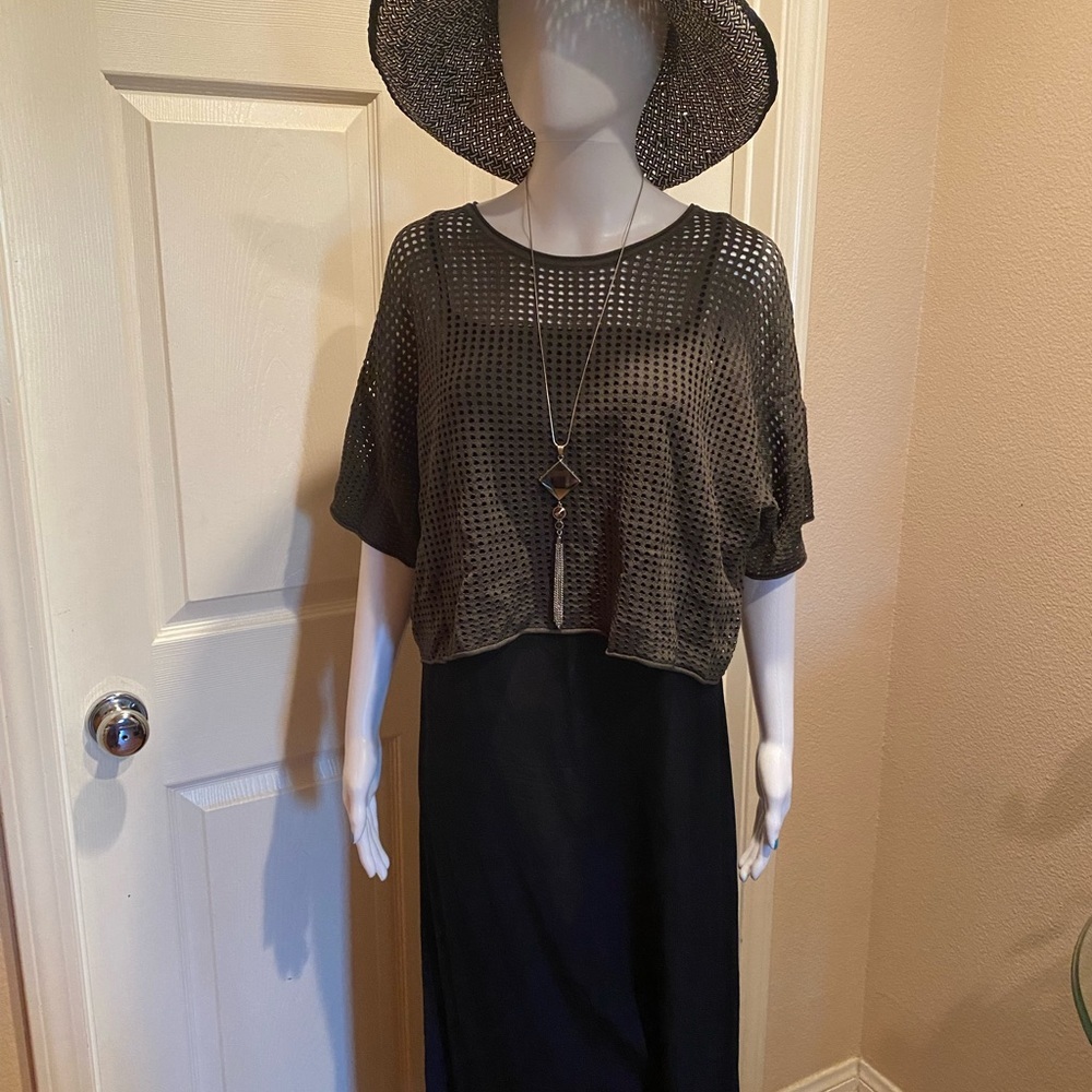 Olive green Crop light weight sweater